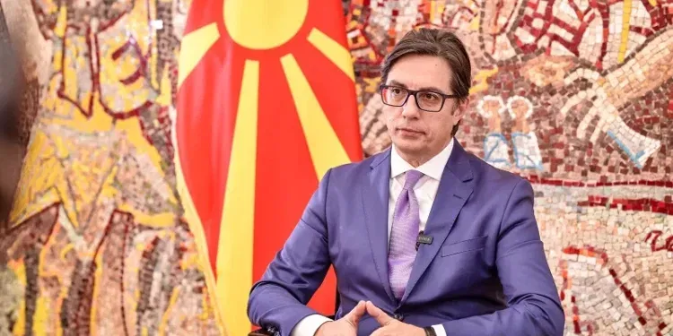Интервју на претседателот Пендаровски за Фронтлајн. Фото: Ангел Ангеловски