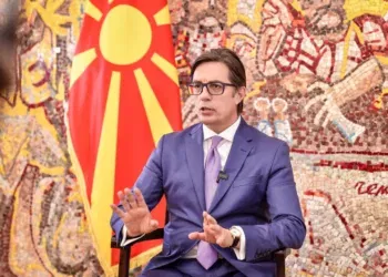 Интервју на претседателот Пендаровски за Фронтлајн и Цивил Медиа. Фото: Ангел Ангеловски