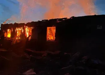 Во регионот Харкив, руската инвазивна армија го гранатирала Вовчанск во раните утрински часови на 21.01.2024 година Фото: Укринформ